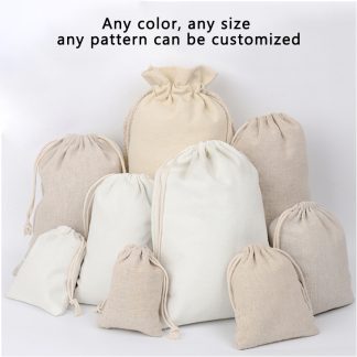 wholesale personalized colorful muslin custom cotton canvas drawstring bag small